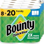 Bounty Quick Size Paper Towels, White, 8 Family Rolls