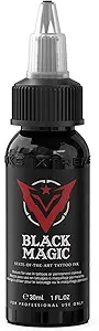 Xtreme Black Magic Tattoo Ink 1OZ / 30ML Experience The Enchantment of Black Pigment, Smooth Application, True Colors, Vegan, for Tattoo Artists