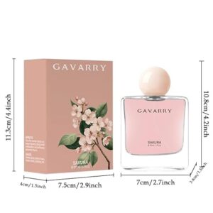 GAVARRY Oriental cherry Floral Eau de Parfum, 1.71 Fl Oz, Cherry Blossom & Black Currant Fragrance with Freesia Notes