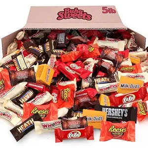 Chocolate Candy Variety Pack, 5lb Pack of Bulk Chocolate Candy Individually Wrapped, Great Chocolate Mix for Holiday Celebrations, Perfect Assorted Chocolate Candy Variety Pack for Parties and Gifts