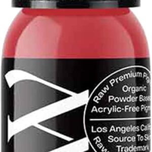 Red Tide Tattoo Ink 1oz Bottle by Raw Premium Pigments Professional Vegan Acrylic Free Smooth Flow Long Lasting Orange Tone Tattoo Color for Artists