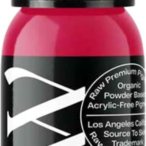 Flamingo Red Tattoo Ink 1oz Bottle by Raw Premium Pigments Professional Vegan Acrylic Free Smooth Flow Long Lasting Orange Tone Tattoo Color for Artists