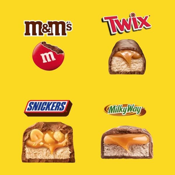 SNICKERS, M&M'S Milk Chocolate, MILKY WAY & TWIX Fun Size Chocolate Candy Variety Pack, Halloween Candy Variety Pack, 75 Ct Bulk Bag - Image 3