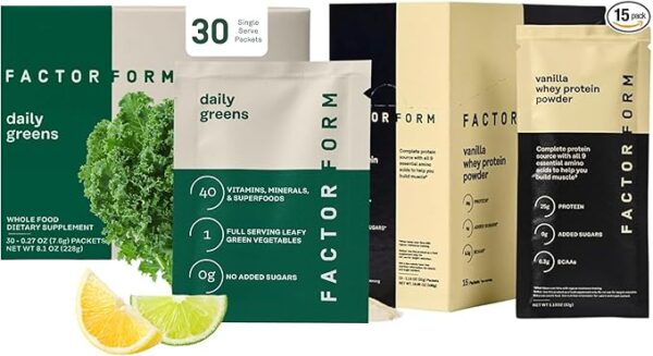 FACTOR FORM Whey Protein and Daily Greens Foundational Nutrition Starter Pack - Image 2