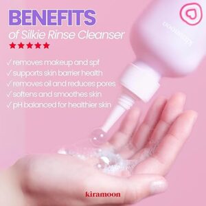 Face Wash Silkie Rinse Hydrating Gentle Face Cleanser for Dry or Sensitive Skin - Hydrating Makeup Remover & Face Wash w/Ceramides & Squalane