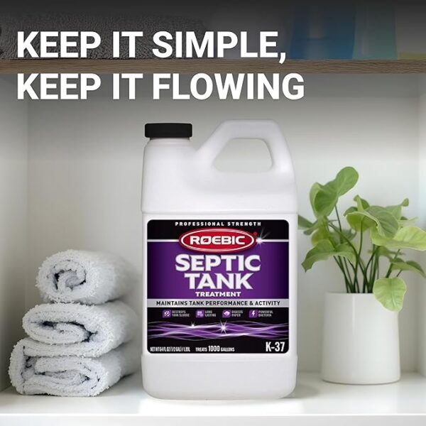 Roebic K-37-H Septic Tank Treatment: 64-Ounce, Promotes Efficient Breakdown, Reduces Odors, Prevents Clogs for Smooth Septic System Operation - Image 5