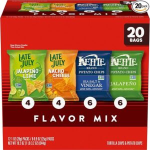 Kettle Brand and Late July Snacks Mix Variety Pack, 20 Count Snack Bags